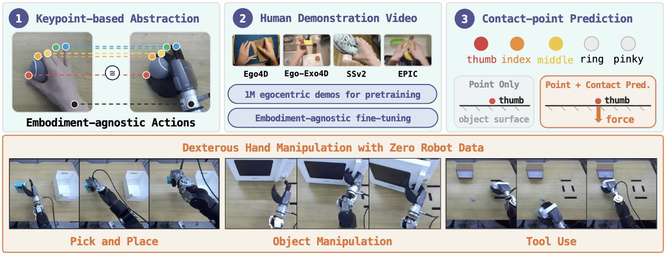 Dexterous Point Policy: Learning Point-based Dexterous Hand Policies from Human Demonstrations